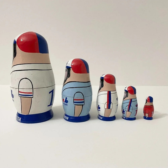 Babooshkah Nesting Doll  Montreal Expos Larry Parrish 5 Piece Set - Picture 4 of 16